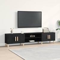 TV-kast Zwart Eiken 180 x 31,5 x 40 cm Bewerkt hout - thumbnail