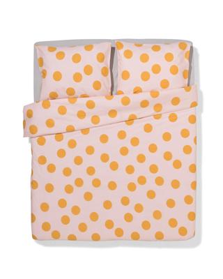 HEMA Dekbedovertrek 240x200/220cm zacht katoen stippen roze (lichtroze)