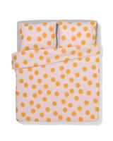 HEMA Dekbedovertrek 240x200/220cm zacht katoen stippen roze (lichtroze) - thumbnail