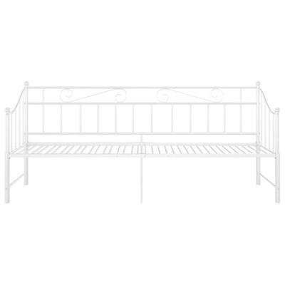 Slaapbankframe uittrekbaar metaal wit 90x200 cm Slaapbankframe uittrekbaar metaal wit 90x200 cm