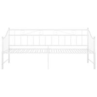 Slaapbankframe uittrekbaar metaal wit 90x200 cm - thumbnail