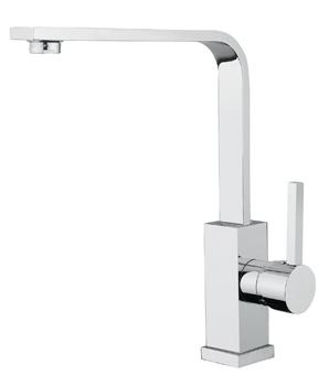 Plieger Keukenkraan Square 1-Gats met Draaibare Uitloop Chroom