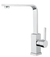 Plieger Keukenkraan Square 1-Gats met Draaibare Uitloop Chroom - thumbnail