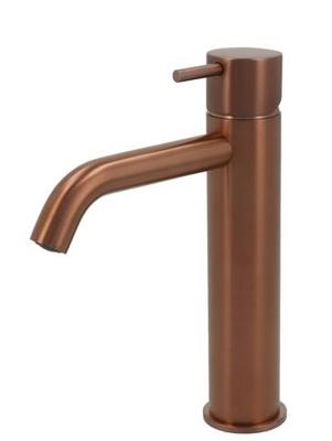 Wastafelmengkraan Hotbath Cobber 1-hendel Gebogen 21.6 cm Verouderd Messing Living Colours