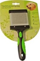Hondenborstel flexibele slicker 2-zijdig L Vachtverzorging Gebr. de Boon - Gebr de boon - thumbnail