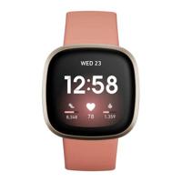 Fitbit Versa 3 van Google - Smartwatch voor dames/heren - met geïntegreerde GPS, 20 trainingsmodi, actieve zoneminuten en slaapanalyse - fitnesshorloge compatibel met Android / iOS - Oranje - thumbnail