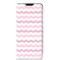 Motorola Moto E7 Power | E7i Power | Hoesje met Magneet | Waves Roze - thumbnail