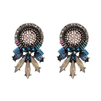 Kleurrijke charme oorbellen vrouwen vrouwelijke mode glimmende sieraden verklaring Stud Earrings(multicolor) bruiloft