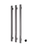 Hotbath &MORE set van 3 rails RASV135 SQUARE135 cm met separate schakelaar en inbouw element Geborsteld Gunmetal PVD (RASV135-3BGP) - thumbnail