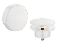 Wiesbaden Doblar afbouwdeel badafvoer met overloop glans wit - thumbnail