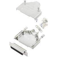 TRU COMPONENTS TCMHDM25DMSK 7709744 D-sub female connectorset 180 ° Aantal polen: 25 Soldeerkelk 1 stuk(s) - thumbnail