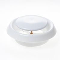 Nedco luchtrooster - wit - instelbaar - rond 125 mm aansluiting - met bus - thumbnail
