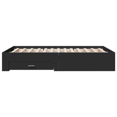 Bedframe met lades bewerkt hout bruin eikenkleurig 135x190 cm