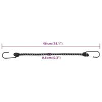 Spanelastieken met reflecterende strips en haken 25 stuks 46 cm - thumbnail
