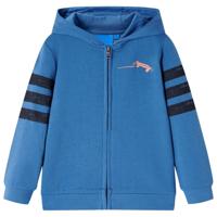 VidaXL Kindervest met capuchon 128 blauw - thumbnail