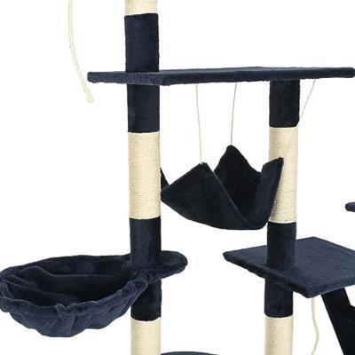 VidaXL Kattenkrabpaal met sisal krabpalen 230-250 cm blauw