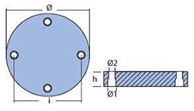 Ánodos para Selva TEN019005 - ANODO TURIAN DISCO 105