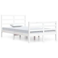 Bedframe massief grenenhout wit 120x200 cm - thumbnail