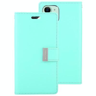 Voor iPhone 11 kwik GOOSPERY RICH DIARY Crazy Horse textuur horizontale Flip lederen draagtas met houder & kaartsleuven & portemonnee (mintgroen)