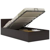 Bedframe met opbergruimte hydraulisch kunstleer grijs 90x200 cm - thumbnail