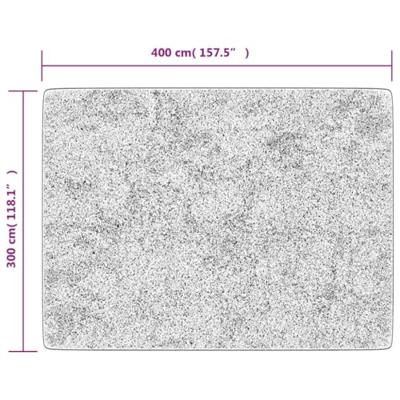 Vloerkleed wasbaar anti-slip 400x300 cm antracietkleurig - thumbnail