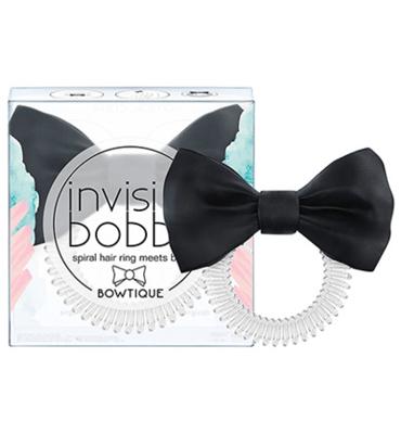 Invisibobble Bowtique Spiral Hair Ring Meets Bow True Black 1St