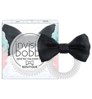Invisibobble Bowtique Spiral Hair Ring Meets Bow True Black 1St - thumbnail