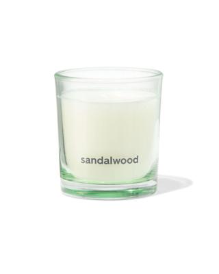 HEMA Geurkaars in glas ⌀7x8cm sandelhout (lichtgroen)