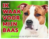 American Staffordshire Terrier Waakbord - Ik waak - thumbnail