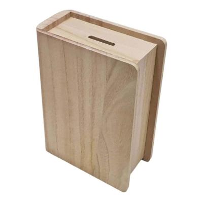 Playwood Houten spaarpot boekvorm paulownia
