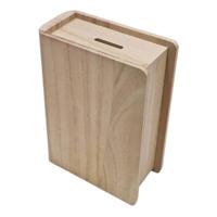 Playwood Houten spaarpot boekvorm paulownia - thumbnail