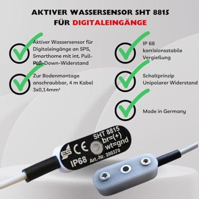 Schabus 200370 SHT 8815 Actieve watersensor Voor digitale ingangen Schabus 200370 SHT 8815 Actieve watersensor Voor digitale ingangen
