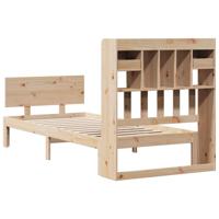 Bed met boekenkast zonder matras massief grenenhout 90x190 cm - thumbnail