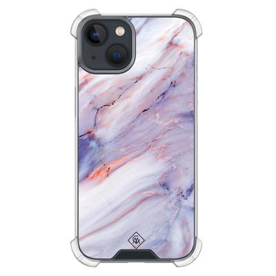 iPhone 13 mini shockproof hoesje - Marmer paars iPhone 13 mini shockproof hoesje - Marmer paars