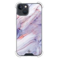 iPhone 13 mini shockproof hoesje - Marmer paars - thumbnail