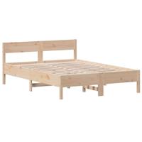 Bedframe met hoofdbord massief grenenhout 120x200 cm - thumbnail