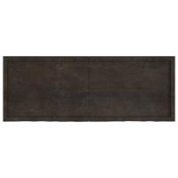 Tafelblad 160x60x(2-4)cm behandeld eikenhout donkerbruin - thumbnail