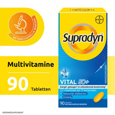 Supradyn Vital 50+ Multivitamine Vitaliteit Met Ginseng 90 Tabletten