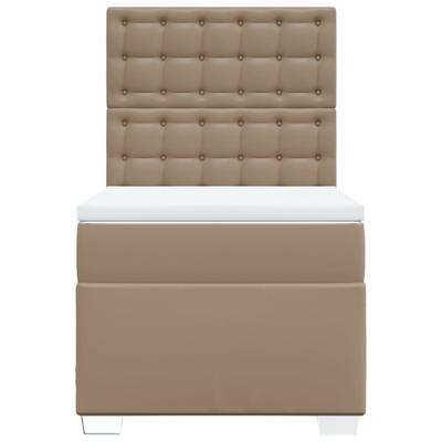Boxspring met matras kunstleer cappuccinokleurig 180x200 cm - thumbnail