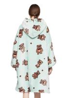 Draagbare deken met capuchon & mouwen - beren - thumbnail