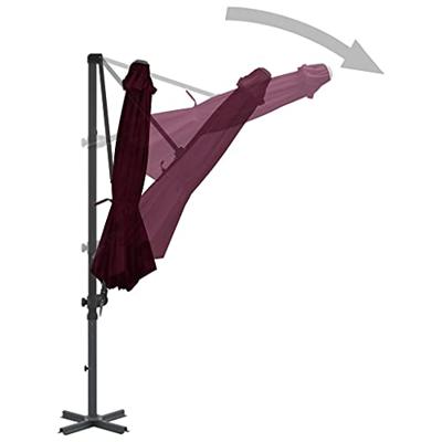 Zweefparasol met aluminium paal 300 cm rood