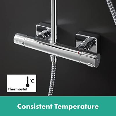 Hansgrohe Regendouche set Vernis Shape Showerpipe 230 1 Jet met Douchethermostaat Green Chroom - thumbnail