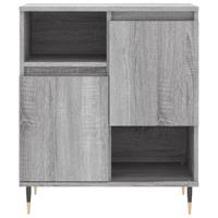 Dressoir 60x30x75 cm bewerkt hout grijs sonoma eikenkleurig - thumbnail
