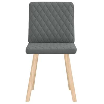 Eetkamerstoelen 2 st stof donkergrijs
