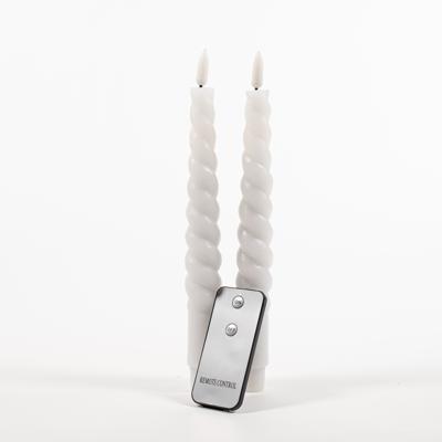 LED Dinerkaars Swirl Wax 2st Wit LED Dinerkaars Swirl Wax 2st Wit