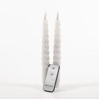 LED Dinerkaars Swirl Wax 2st Wit - thumbnail