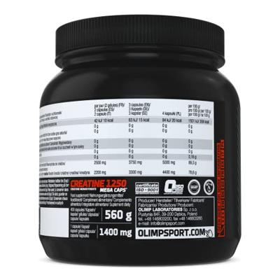Creatine Mega Caps 1250 | Olimp Supplements | 400ct - thumbnail