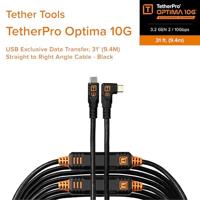Tether Tools TetherPro Optima 10G USB-C, 31&apos; (9.4m), straight to right black - thumbnail