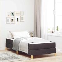 Boxspring bed Bruin 100 x 200 cm Stof, Engineered Hout - thumbnail