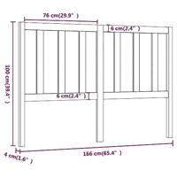 Hoofdbord 166x4x100 cm massief grenenhout honingbruin - thumbnail
